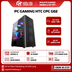 PC Gaming HTC CPC G02 (H610M-E, CPU i3-12100F, SSD 500GB, RAM 16GB, NVIDIA GTX 1660S 6GB, PSU 750W)