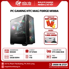 PC Gaming HTC MAG FORCE M100A (B550M PRO, CPU R7-5700X, SSD 1TB, RAM 32GB, NVIDIA RXT 4060, PSU 650W)