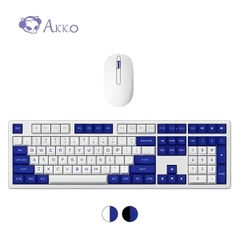 Phím chuột không dây AKKO MX108 (Bluetooth | 2.4Ghz | Black & Cyan / Blue on White)