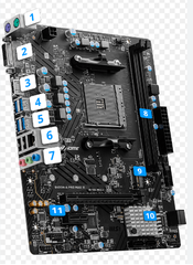 Mainboard MSI B450M-A PRO MAX II (AMD B450, AM4, 2 x DDR4 64GB, mATX)