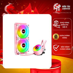 Tản nhiệt AIO Coolmoon AR 240 RGB 2 Fan Pink