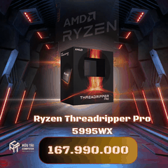 CPU AMD Ryzen Threadripper Pro 5995WX (2.7GHz up to 4.5Ghz/ 288MB/ 64 cores 128 threads/ 280W/ Socket sWRX8)