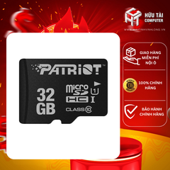 Thẻ nhớ Micro SD 32GB Patriot LX Series C10 chuyên dùng ghi hình cho camera IP B