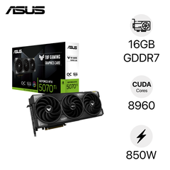 Card màn hình ASUS TUF Gaming GeForce RTX 5070 Ti 16GB GDDR7 OC Edition  (TUF-RTX5070TI-OC16G-GAMING)