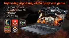 Laptop Acer Aspire 7 Gaming A715 75G 58U4 i5 10300H/8GB/512GB/4GB GTX1650/Win11