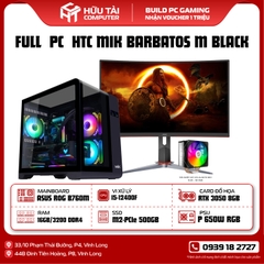 FULL  PC  HTC MIK BARBATOS M BLACK (GAMING B760M, Core i5-12400F - 2.50GHZ,GIGABYTE GeForce RTX 3050 EAGLE OC 6G,SSD M2-PCIe 500GB,TW-P650 RGB,RAM16GB)