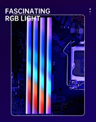 RAM DDR4 KINGSPEC 16GB/3200 HEATSINK led RGB