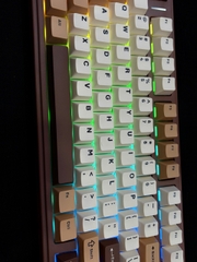 Bàn phím cơ AULA F75 3 Mode nâu be Barbie switch (3305)