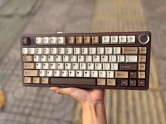 Bàn phím cơ AULA F75 3 Mode nâu be Barbie switch (3305)