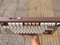 Bàn phím cơ AULA F75 3 Mode nâu be Barbie switch (3305)