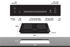 Bếp đôi điện từ hồng ngoại SUNHOUSE MAMA