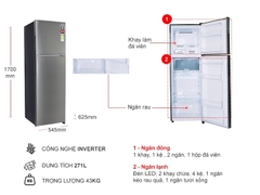 Tủ lạnh SHARP Inverter 253L