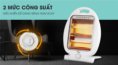 Quạt sưởi điện 2 bóng HARE