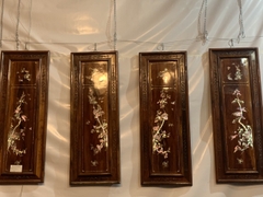 Tranh tứ quý bốn mùa gỗ Cẩm Lai Khảm Ốc