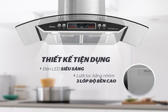 Máy hút mùi kính cong APEX