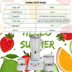 Máy xay ASANZO 3 CỐI 1.25L