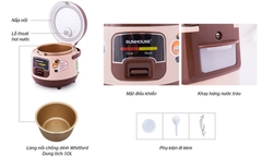 Nồi cơm điện SUNHOUSE 1L
