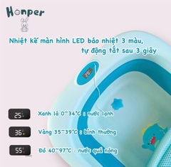 Chậu tắm gấp gọn Honper kèm nhiệt kế
