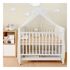 Cũi Monniekids màu trắng