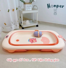 Chậu tắm gấp gọn Honper kèm nhiệt kế
