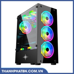 Vỏ case  máy tính KENOO ESPORT K300 (Sẵn 3 Fan LED)- màu đen