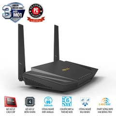 Bộ phát wifi 6 Asus RT-AX56U (Chuẩn AX/ AX1800Mbps/ 2 Ăng-ten ngoài/ Wifi Mesh/ 35 User)