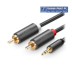 Cáp audio 1 ra 2 RCA (hoa sen) 10m Ugreen 10514