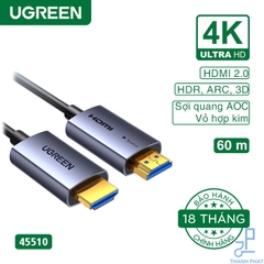 Cáp HDMI 2.0 sợi quang AOC dài 60m 4K@60Hz Ugreen 45510