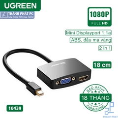 Cáp chuyển đổi Mini Displayport to HDMI/ VGA Ugreen 10439