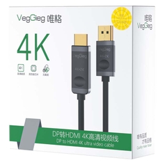 Cáp chuyển đổi VegGieg DP Sang HDMI 4K V-Z604