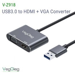 HUB chuyển đổi VegGieg USB 3.0 sang HDMI+VGA VEGGIEG V-Z918