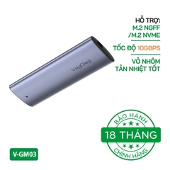 Box ổ cứng VegGieg USB 3.1 M2 10Gbps UASP V-GM03
