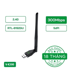 USB thu WiFi VegGieg RTL-8192GU 300Mbps (1 Angten) V-K300
