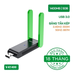 Bộ Thu Phát Wifi VegGieg USB 3.0 2 Antena 1400MB V-K1401