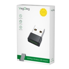 USB thu WiFi VegGieg 2.4G 300Mbps V-K300M