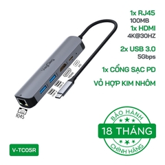 HUB chuyển đổi VegGieg Type-C 5 in 1 V-TC05R