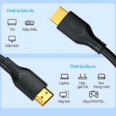 Cáp HDMI 2.0 VegGieg 4K60Hz V-H107 (dài 1,5m - 20m)