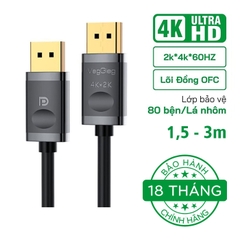 Cáp DisplayPort 1.2 VegGieg 2k*4k*60HZ V-Z602
