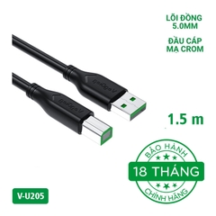 Cáp máy in USB 2.0 VegGieg V-U205 (1,5 - 10m)