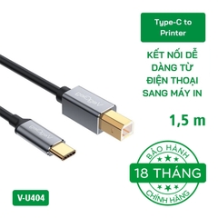 Cáp máy in Type-C VegGieg V-U404 dài 1,5m
