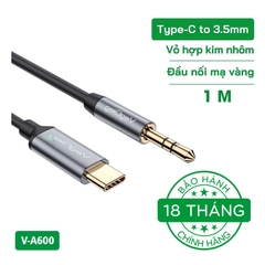 Cáp chuyển đổi VegGieg Type C sang Audio DC 3.5mm V-A600