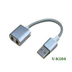 Bộ chuyển đổi Âm thanh VegGieg USB 2.0 sang AUDIO 3.5mm + Mic V-K103