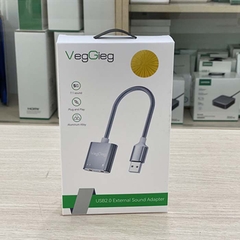 Bộ chuyển đổi Âm thanh VegGieg USB 2.0 sang AUDIO 3.5mm + Mic V-K103
