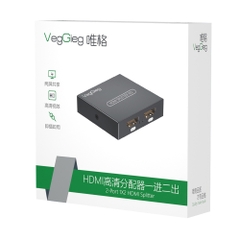 Bộ Chia HDMI 1 Ra 2 VegGieg V-HD06