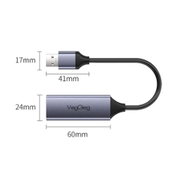 Cáp Chuyển USB 2.0 sang LAN VegGieg V-K307