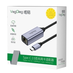 Cáp Chuyển Type-C 2.0 sang LAN VegGieg V-K309