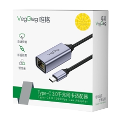 Cáp Chuyển Type-C 3.0 sang LAN VegGieg V-K308