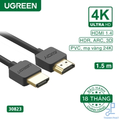 Cáp HDMI 1.4 Slim 4K dài 1m Ugreen 30823