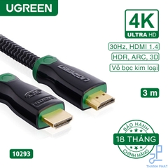 Cáp HDMI 1.4 vỏ bọc kim loại 4K dài 3m Ugreen 10293