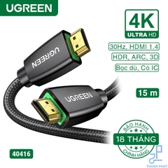 Cáp HDMI 1.4 Có IC dài 15m 4K@30Hz Ugreen 40416